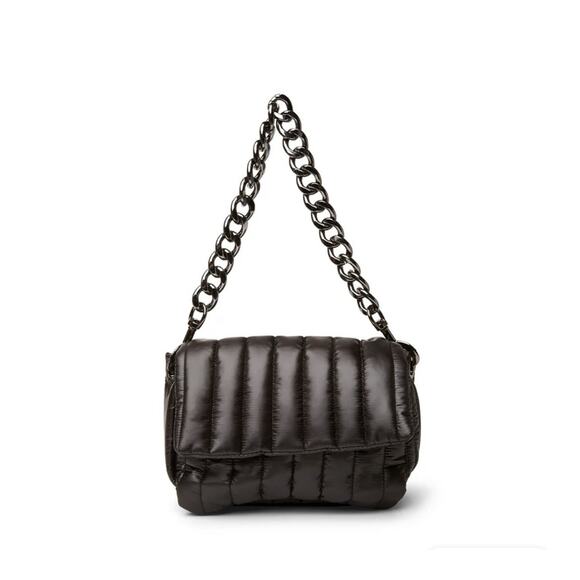 THINK ROYLAN Bar Bag In Shiny Black 3 Straps Versatile Whimsigoth Minimalist - Picture 5 of 11